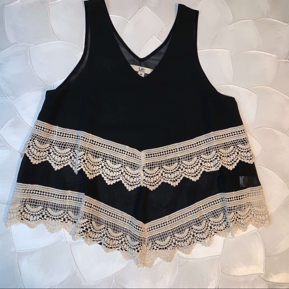 Tank top with cute fabric pattern